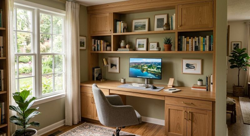 Built In Desk Installation in Fairfax, VA