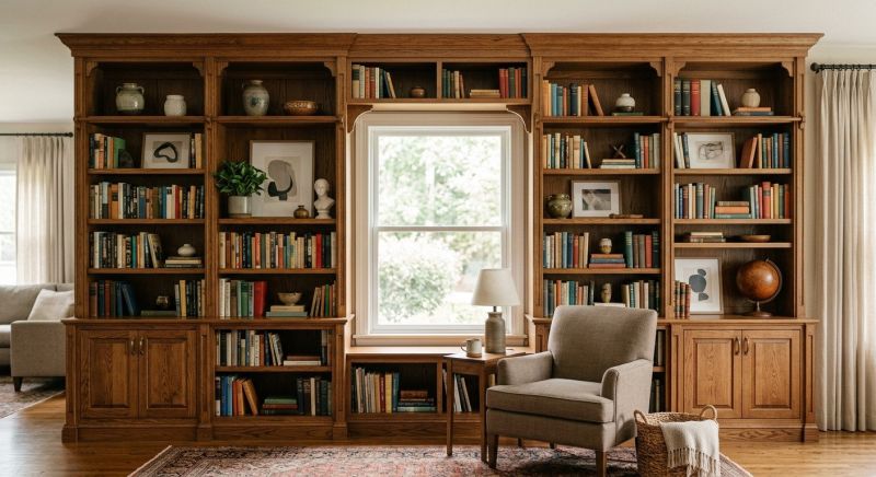 Custom Bookcase Installation in Winston Salem, NC