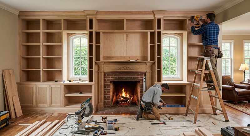 Fireplace Shelves Installation in Greensboro, NC